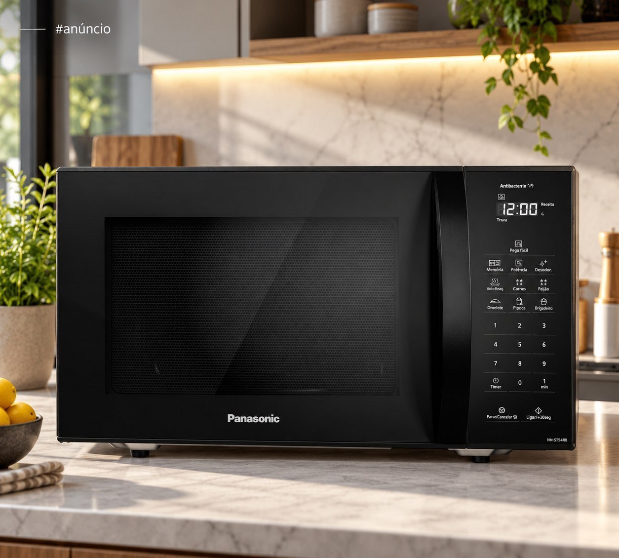 Micro-ondas 27L Panasonic Preto 1270W (NN-ST54RBRU)