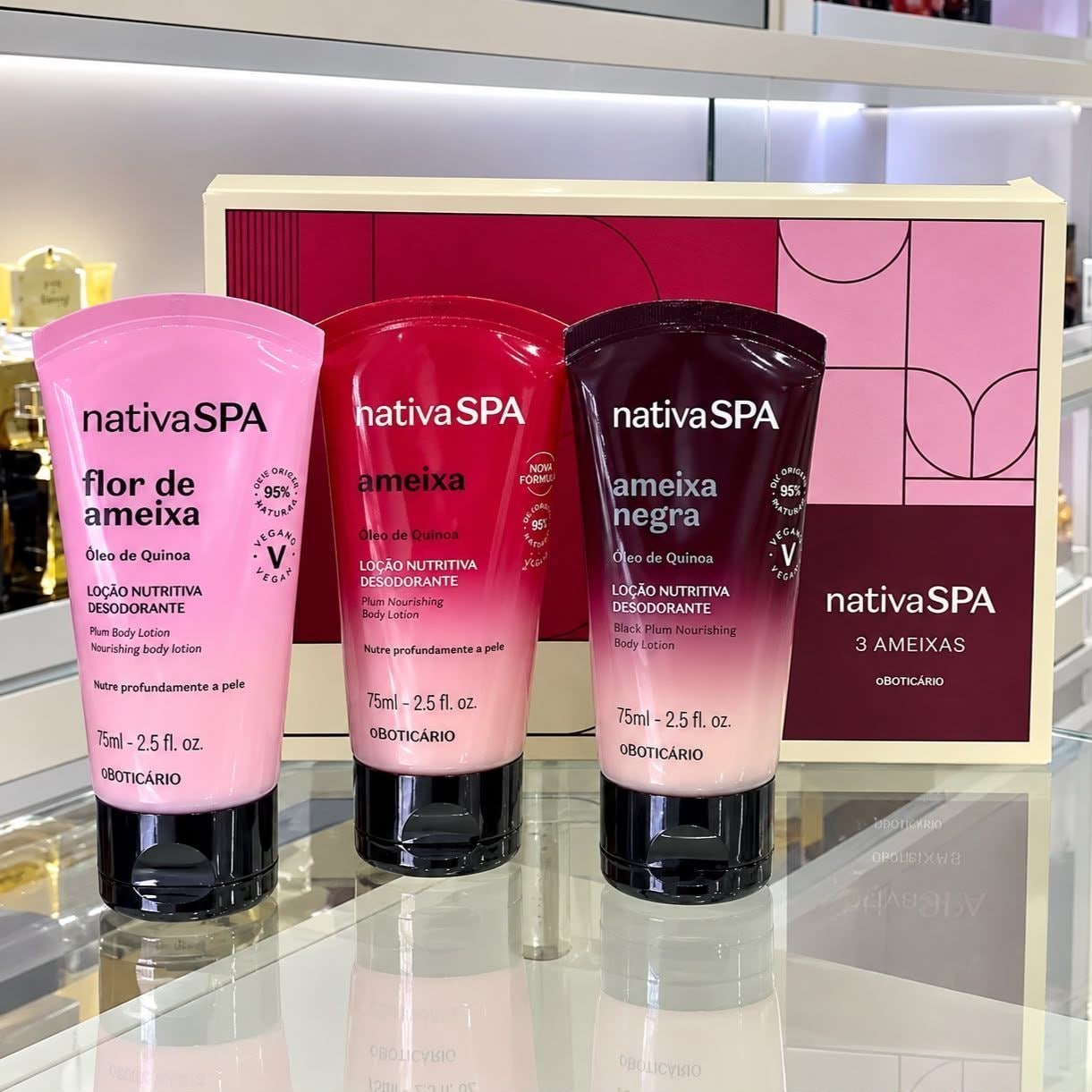 Mini Kit Presente Nativa Spa Ameixa Boticário (3 Itens)