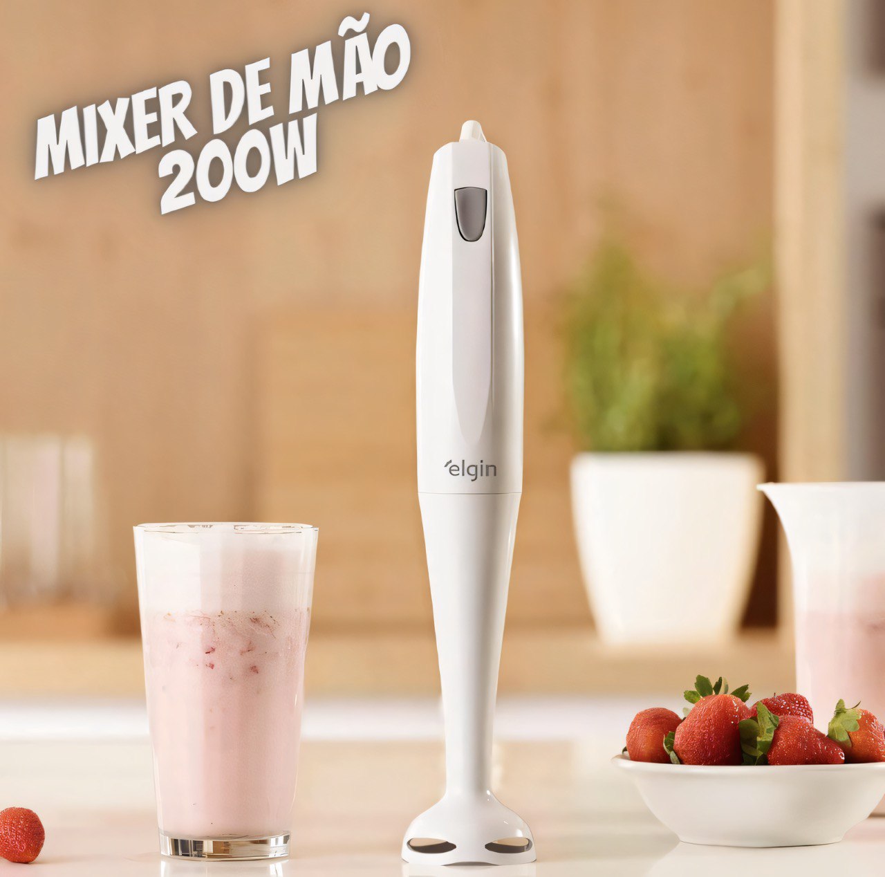 Mixer de Mão 200W Elgin Compacto e Leve, ergonômico e fácil de limpar Branco 110v