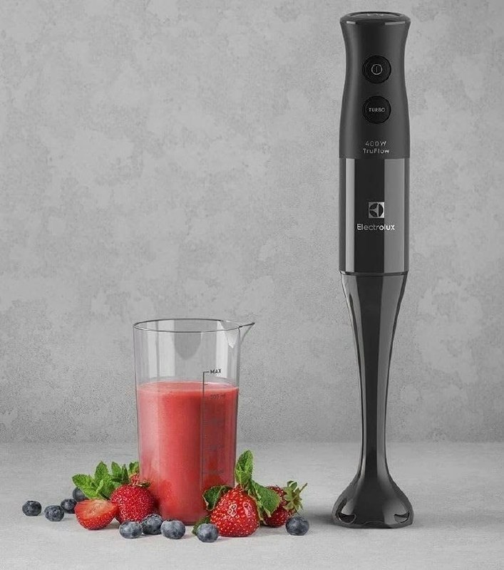 Mixer de mão Electrolux Preto 400W com Tecnologia TruFlow 1 velocidade função turbo EIB05 127V