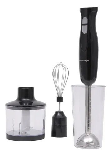 ⚠️ Mixer E Processador 3 Em 1 500w 4 Peças Smart Plus Preto