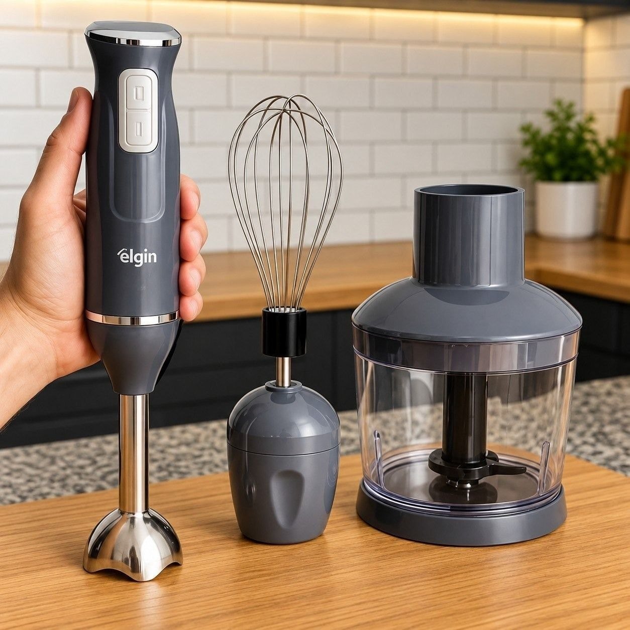 Mixer Power Inox 3 em 1 600W Elgin Lunar 110V - Mixer, triturador e batedor