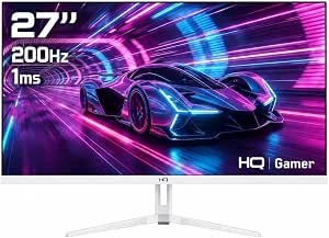 Monitor Gamer HQ 27" Branco Curvo 1ms, 200Hz, AMD FreeSync, Full HD, HDMI, DP, Frameless HQW...