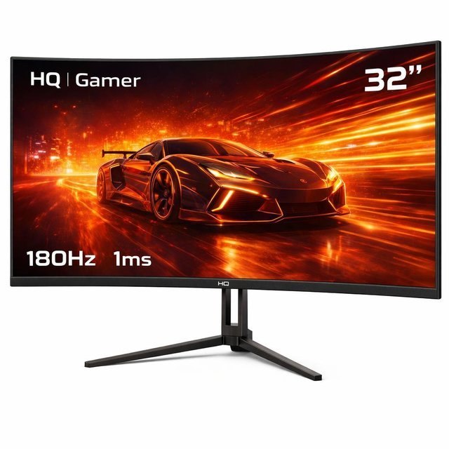 ➡️ MONITOR GAMER HQ ULTRA 32&QUOT; CURVO 1MS, 180HZ, QUAD HD (QHD) 2560X1440, AMD FREESYNC,...