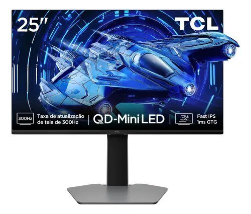 ⚠️ Monitor Gamer Tcl 25 Polegadas Qd-Mini Led Full Hd G64 300hz 1ms (Gtg) Freesync Hdr 600 N...