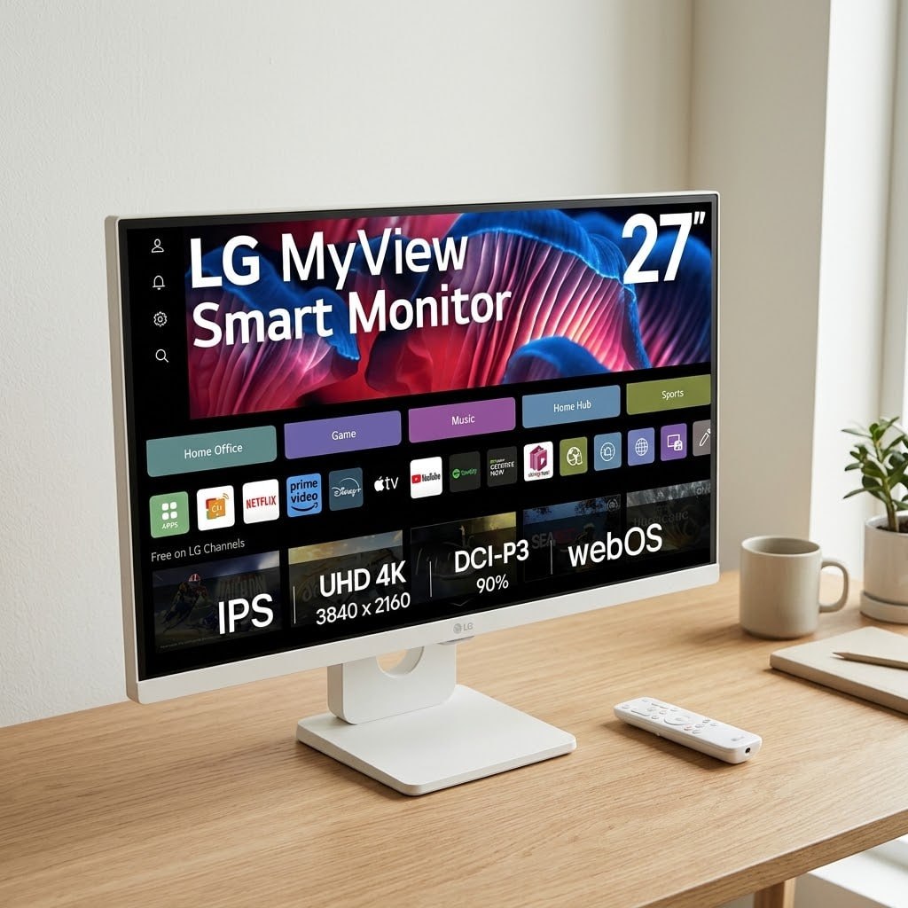 Monitor LG MyView Smart - Tela IPS 27", WebOS, ThinQ Home 27SR73U