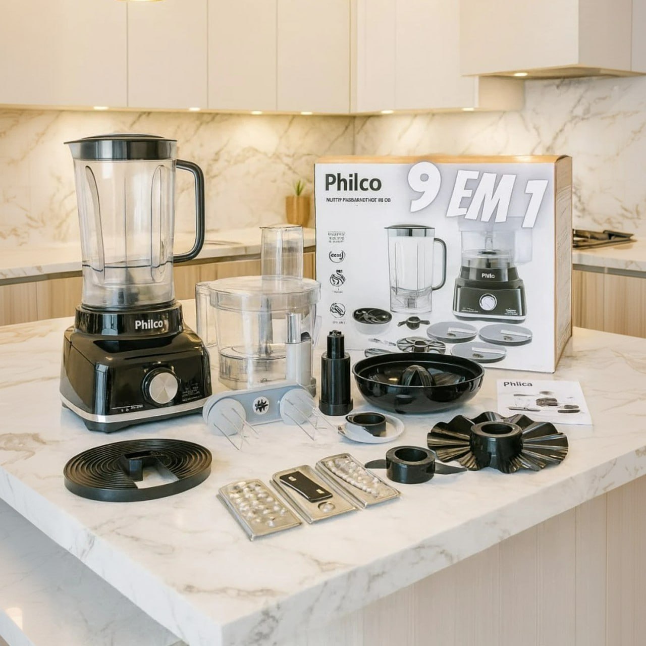 Multiprocessador Philco 1700W 9 em 1 Preto PMP1600P