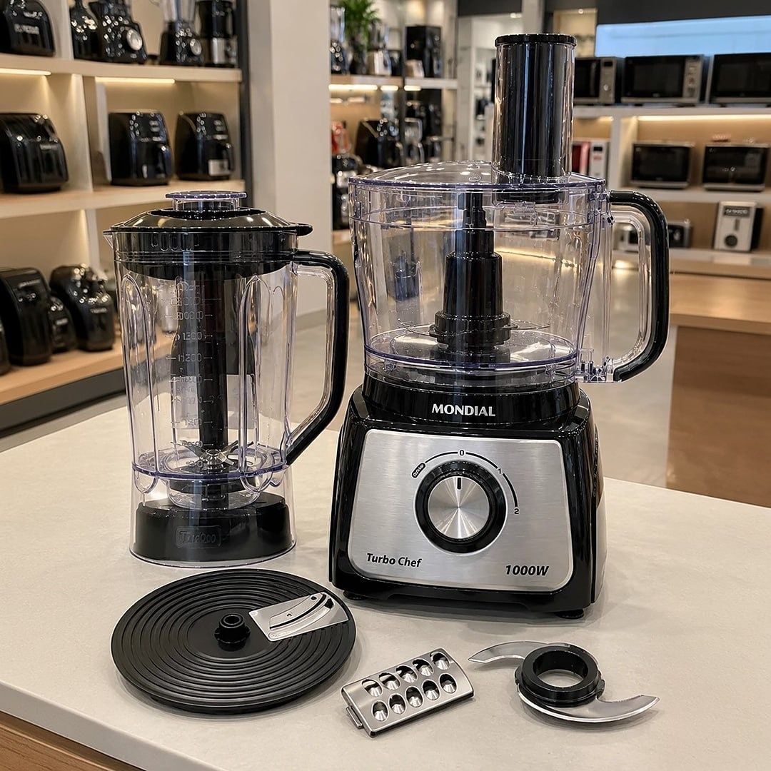 Multiprocessador Turbo Chef 5 em 1 Mondial 1000W MPN-01-B 127V*