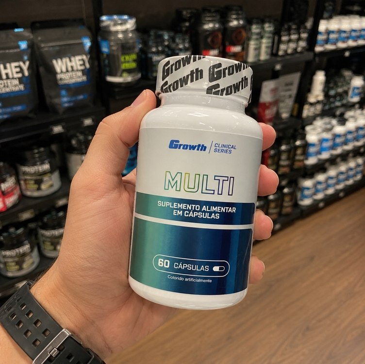 Multivitamínico 60 Cáps. Growth Supplements - Sem Sabor
