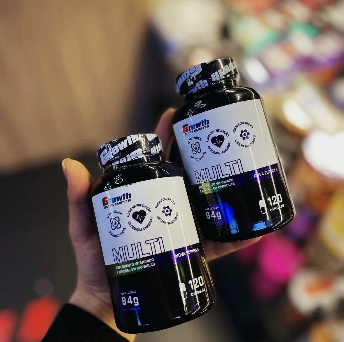 Multivitamínico Growth Supplements em cápsula Sem sabor x 100g de 120 un*