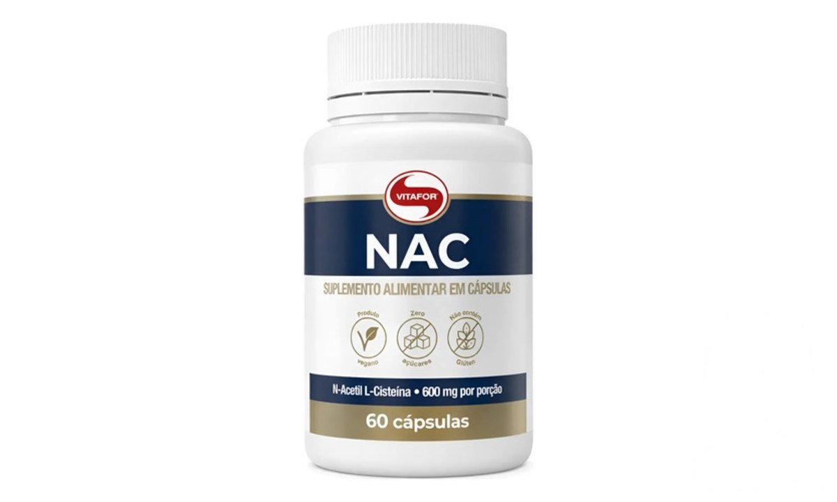 ⚠️ Nac 600mg 60 Capsulas Vegano Glutationa Vitafor Suplemento Alimentar Nac*