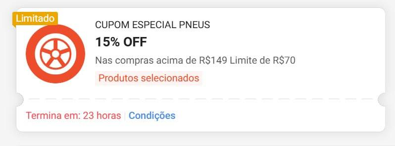 Nas compras acima de R$149 Limite de R$70