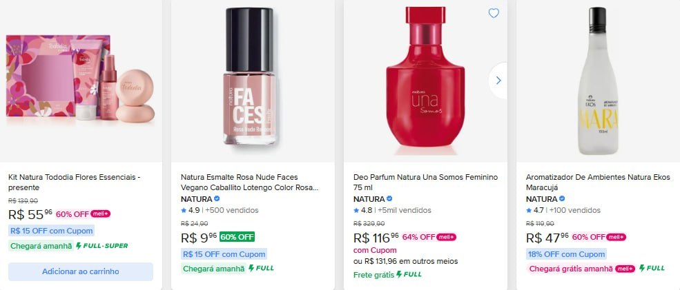 Natura com ate 60% OFF No Mercado Livre