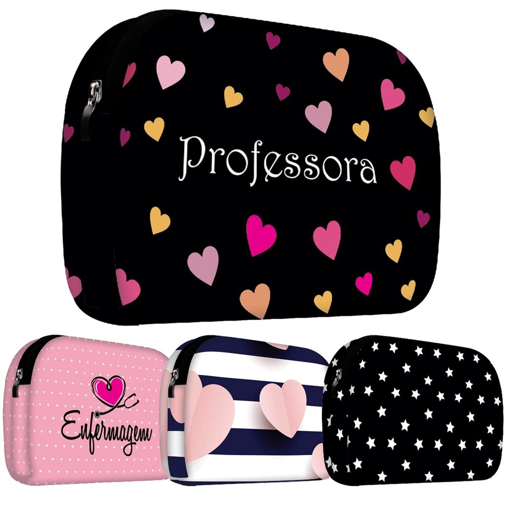 Necessaire de Mão em Neoprene Bolsa Feminina Organizadora Presente Mulheres Professora Mãe -...