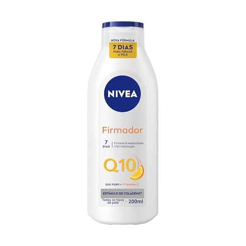NIVEA Loção Hidratante Firmador Q10 + Vitamina C 200ml, Hidratação Intensa 48h, Pele Firme e...
