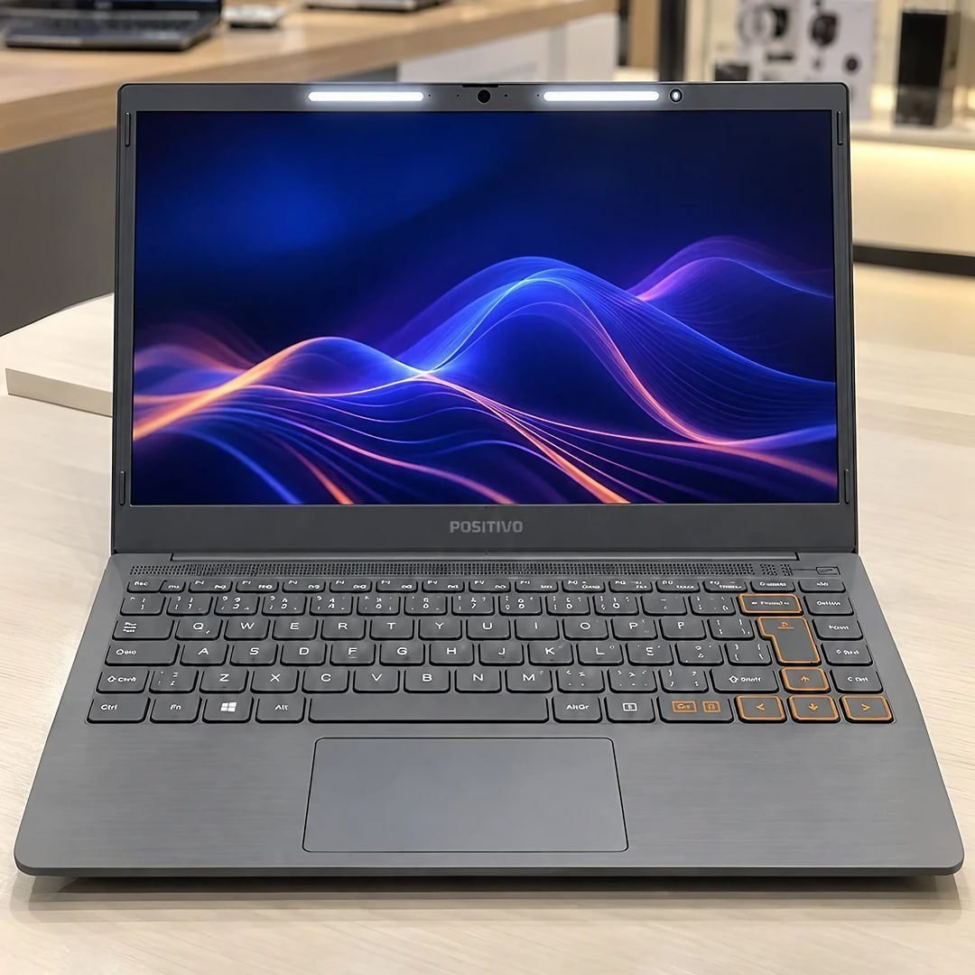 Notebook Positivo Vision C14 Lumina BAR Celeron 8GB RAM 128GB Windows 11 Tela 14" – Cinza