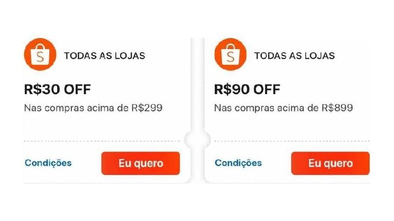 NOVOS CUPONS SHOPEE