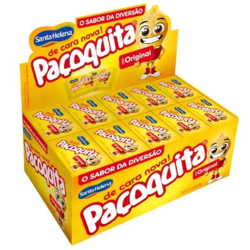 ⚠️ PAÇOCA QUADRADA PAÇOQUITA C/50 UNIDADES 1KG FESTA JUNINA SANTA HELENA