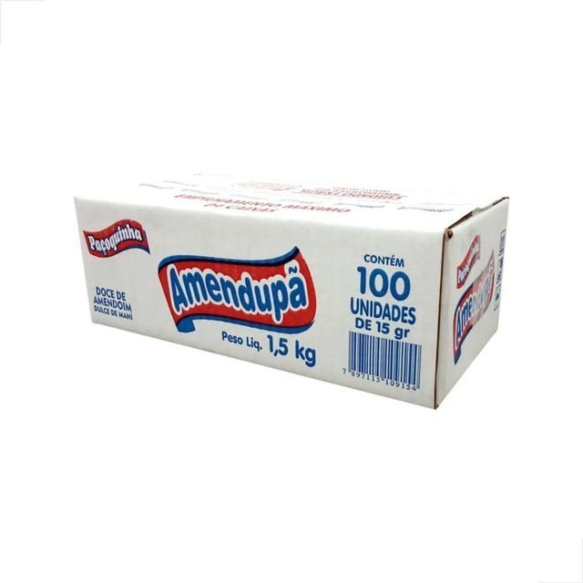 ⚠️ PAÇOCA ROLHA AMENDUPÃ CAIXA C/100 UNIDADES 1,5KG