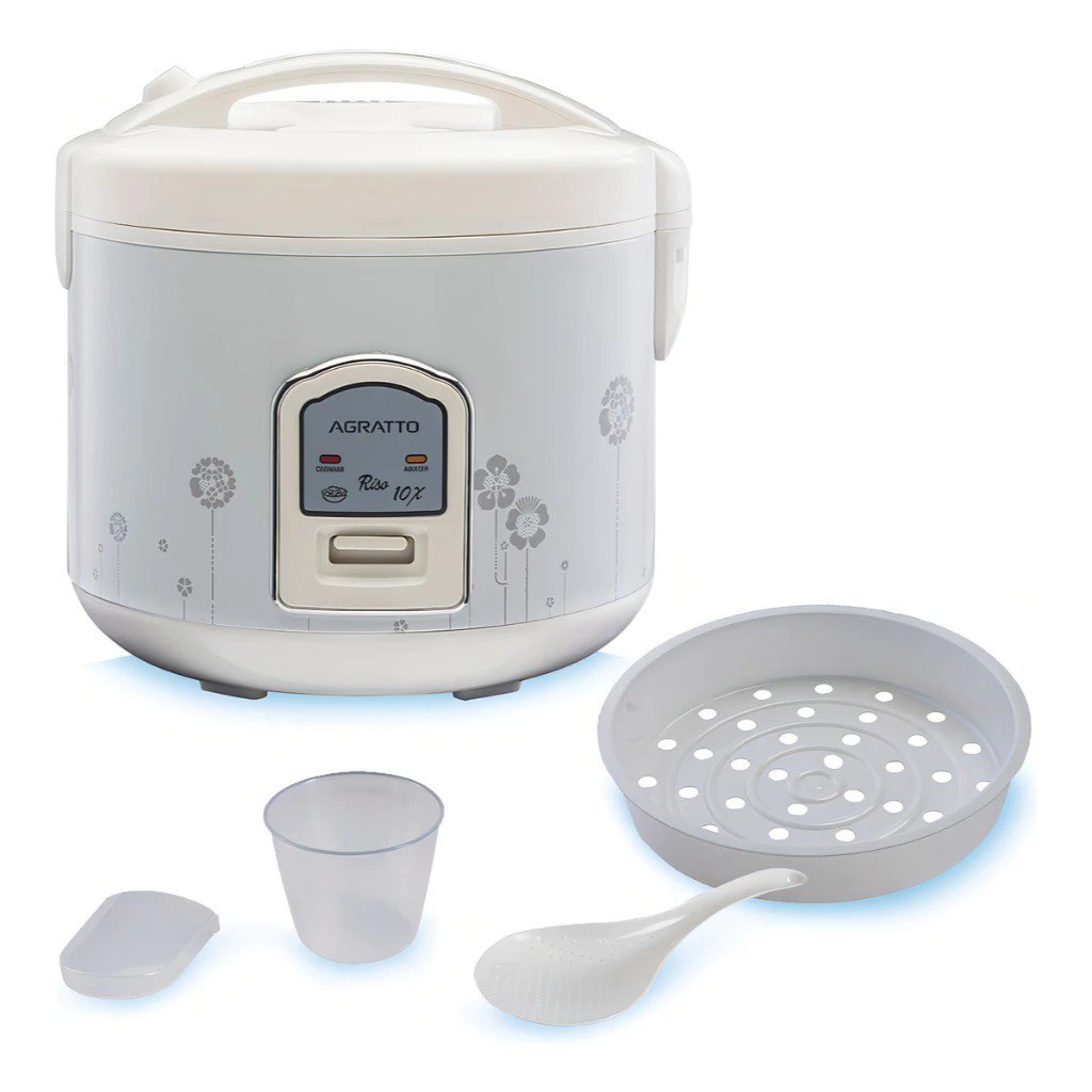Panela De Arroz Elétrica Riso PA6X Branco 127v ou 220v - Agratto