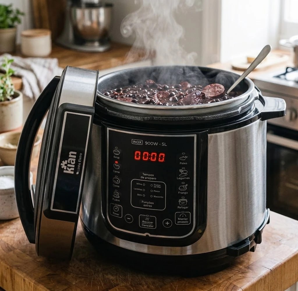 Panela De Pressão Elétrica 5 Litros Kian Inox