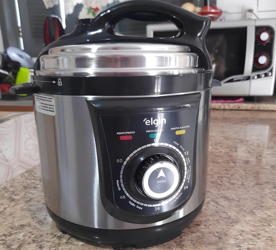 Panela de Pressão Elétrica Elgin 4 Litros Segura e Prática 840W 220V