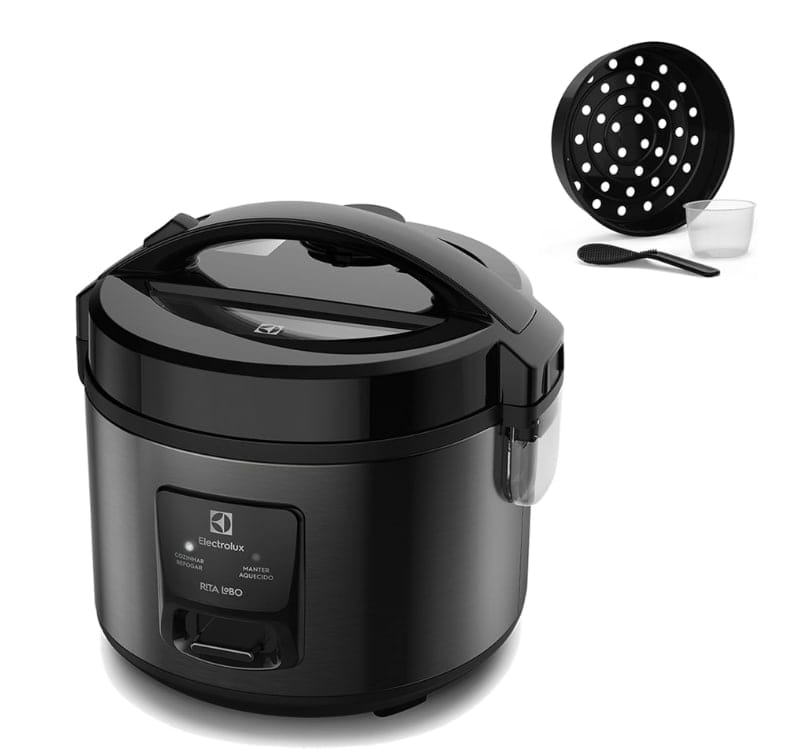 Panela Elétrica Electrolux vapor arroz capacidade 2L 6 Xícaras 2 em 1 timer panela removivel...