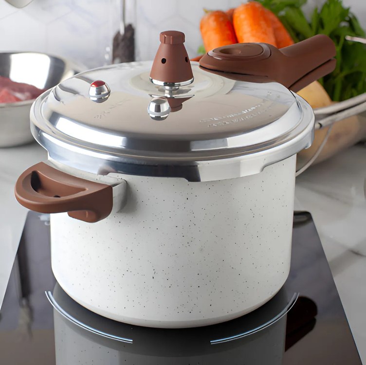 Panela Pressao Brinox Ceramic Pressure Indução 6,8l Vanilla