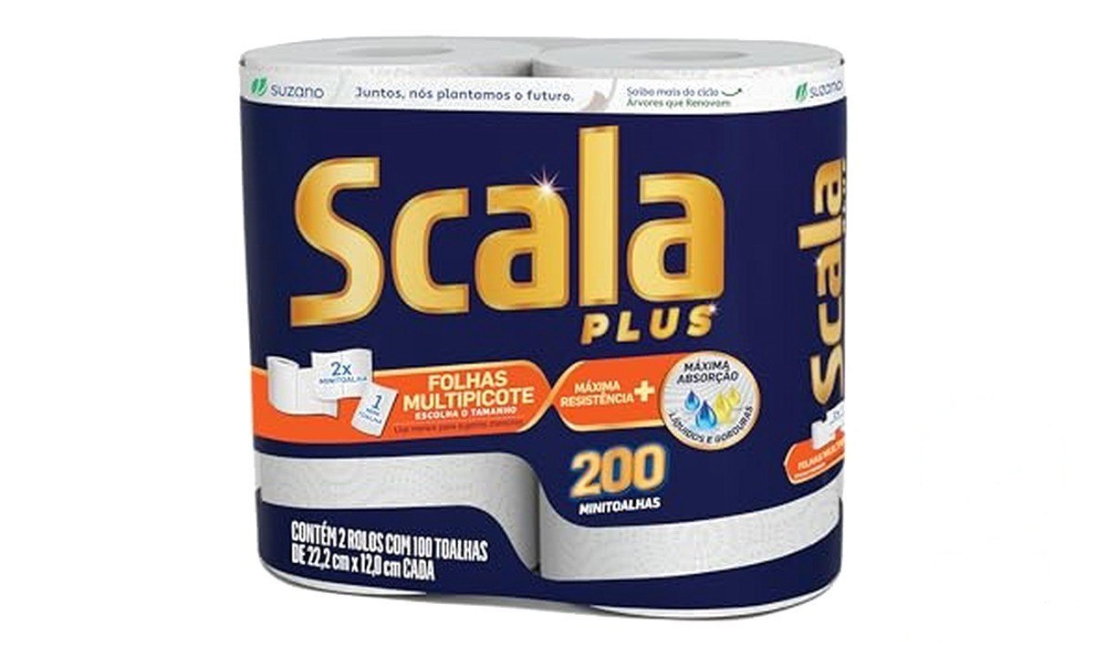 ➡️ Papel Toalha Scala Plus Multipicote, 2 Rolos
