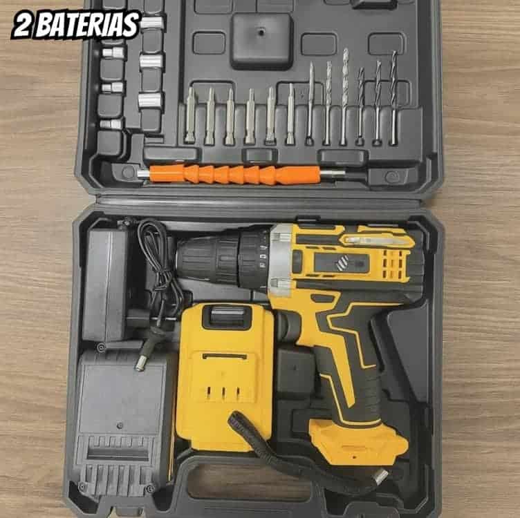 Parafusadeira Furadeira 48v Profissional +2 Baterias +maleta