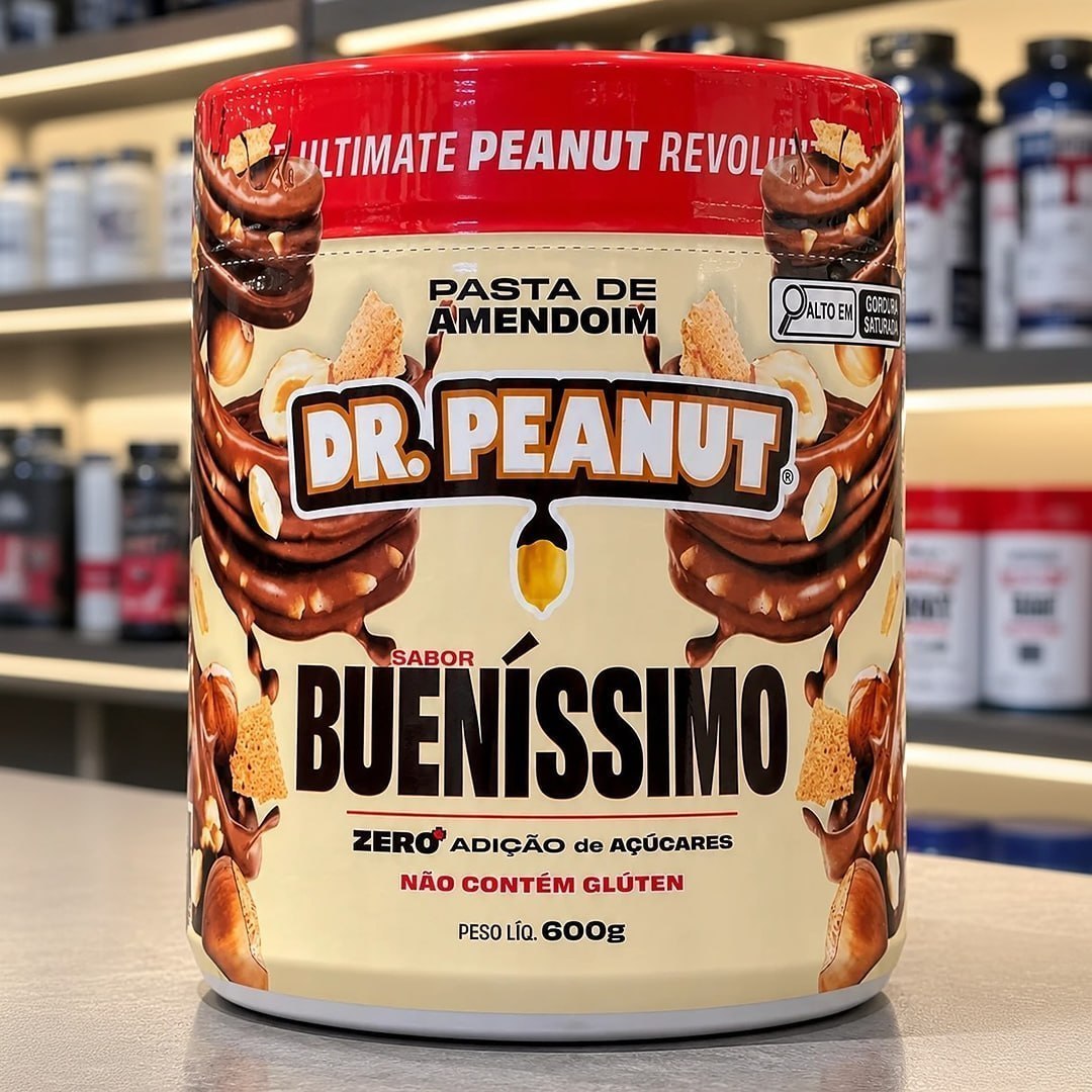 Pasta de amendoim com whey protein bueníssimo 600g Dr. Peanut