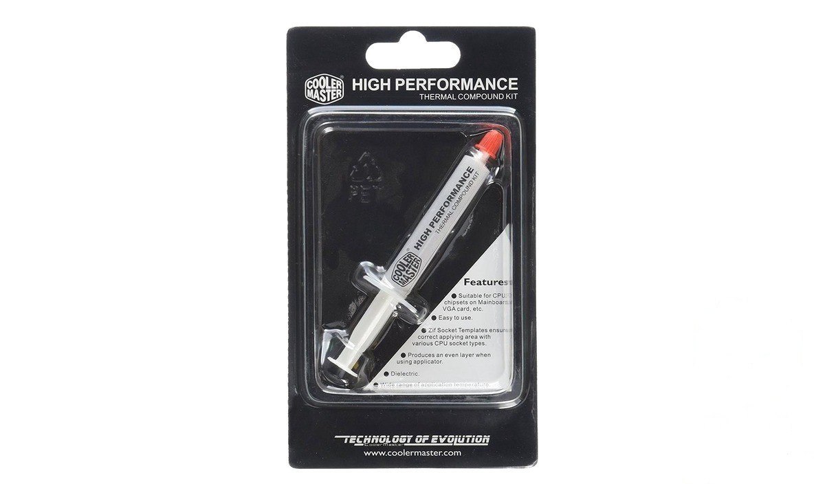➡️ PASTA TÉRMICA COOLER MASTER HIGHT PERFORMANCE, 0.8W, BRANCA HTK-002-U1