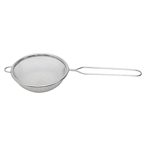 ➡️ Peneira de Aço Inoxidável Mimo Style, 10 cm, com Suporte para Panelas, Malha Fina, Multiu...