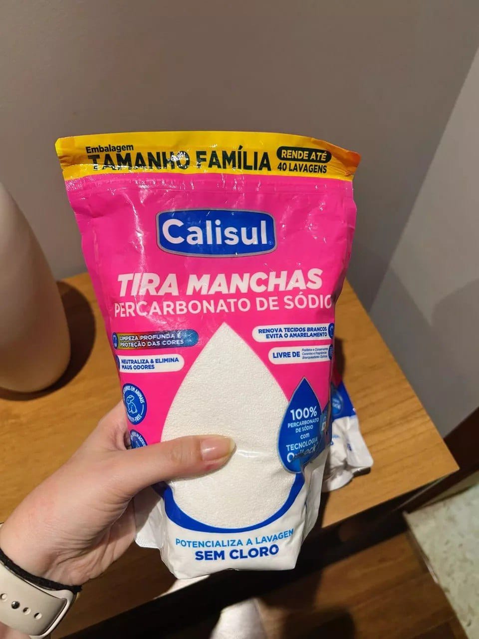 Percarbonato 100% Puro Tira Manchas Roupas Brancas e Coloridas