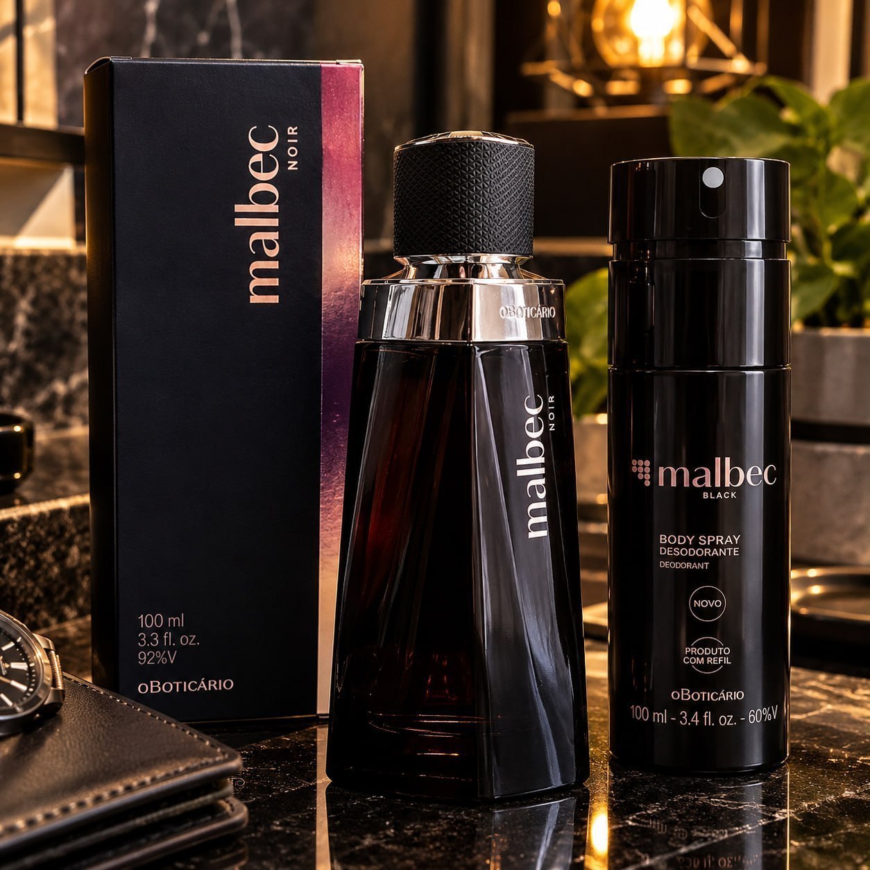 Perfume Masculino Boticário Malbec Noir e Black 100ml