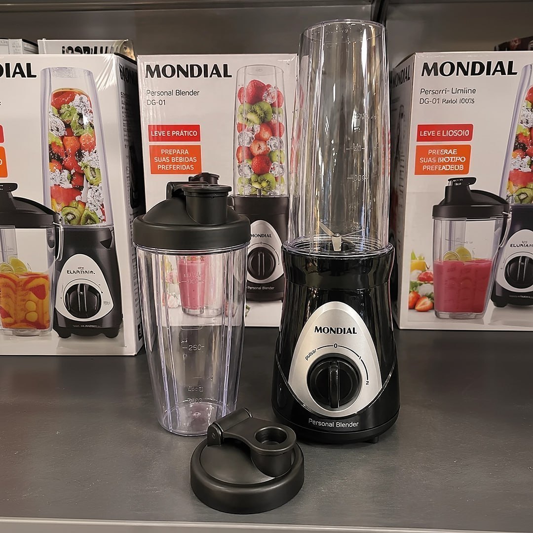 Personal Blender, Mondial, Preto/prata, 300W DG-01 127V