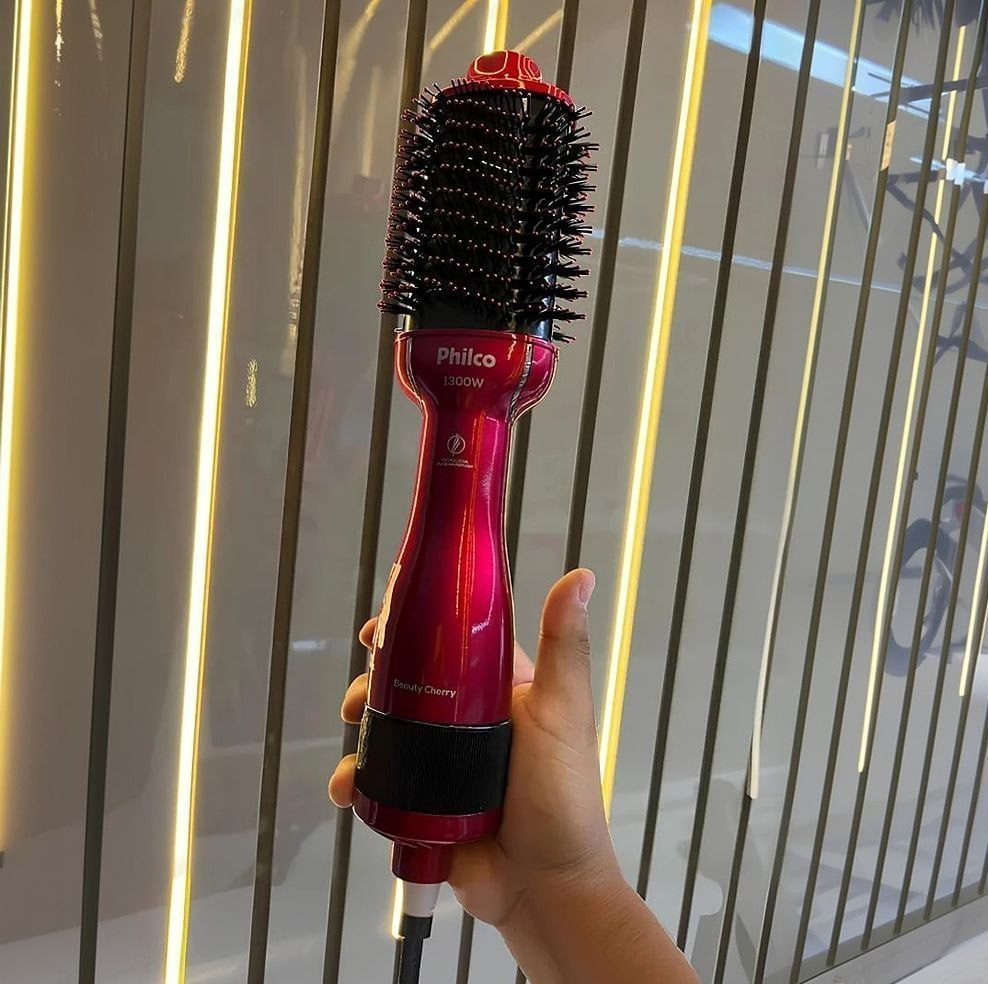 Philco Escova Secadora PEC13 4 em 1 Soft Beauty Cherry Bivolt Plástico ou liga de metal Rosa