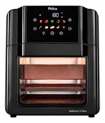 ⚠️ Philco Paf15c Fritadeira Air Fryer Oven 15 Litros Revestimento Redstone Porta Removível L...