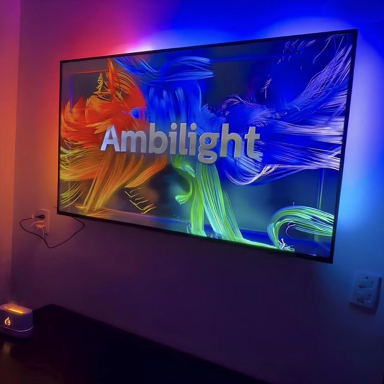 PHILIPS, Smart TV Ambilight 50" 4K, Titan OS, 50PUG8100/78, Comando de Voz, HDR10+/Dolby Atm...