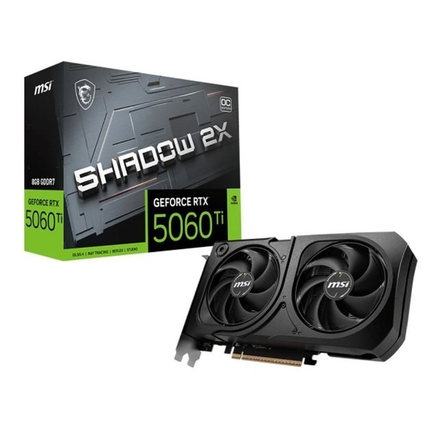 ⚠️ PLACA DE VIDEO GEFORCE NVIDIA MSI RTX5060TI 8G SHADOW 2X OC PLUS 8GB GDDR7 128 BITS 912-V...