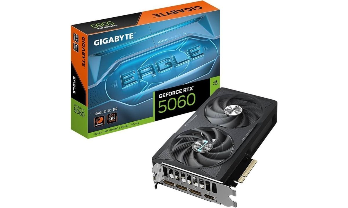 ⚠️ PLACA DE VÍDEO NVIDIA GEFORCE GIGABYTE RTX5060 EAGLE OC 8GB GDDR7 128BIT - 9VN5060EO-00-G10
