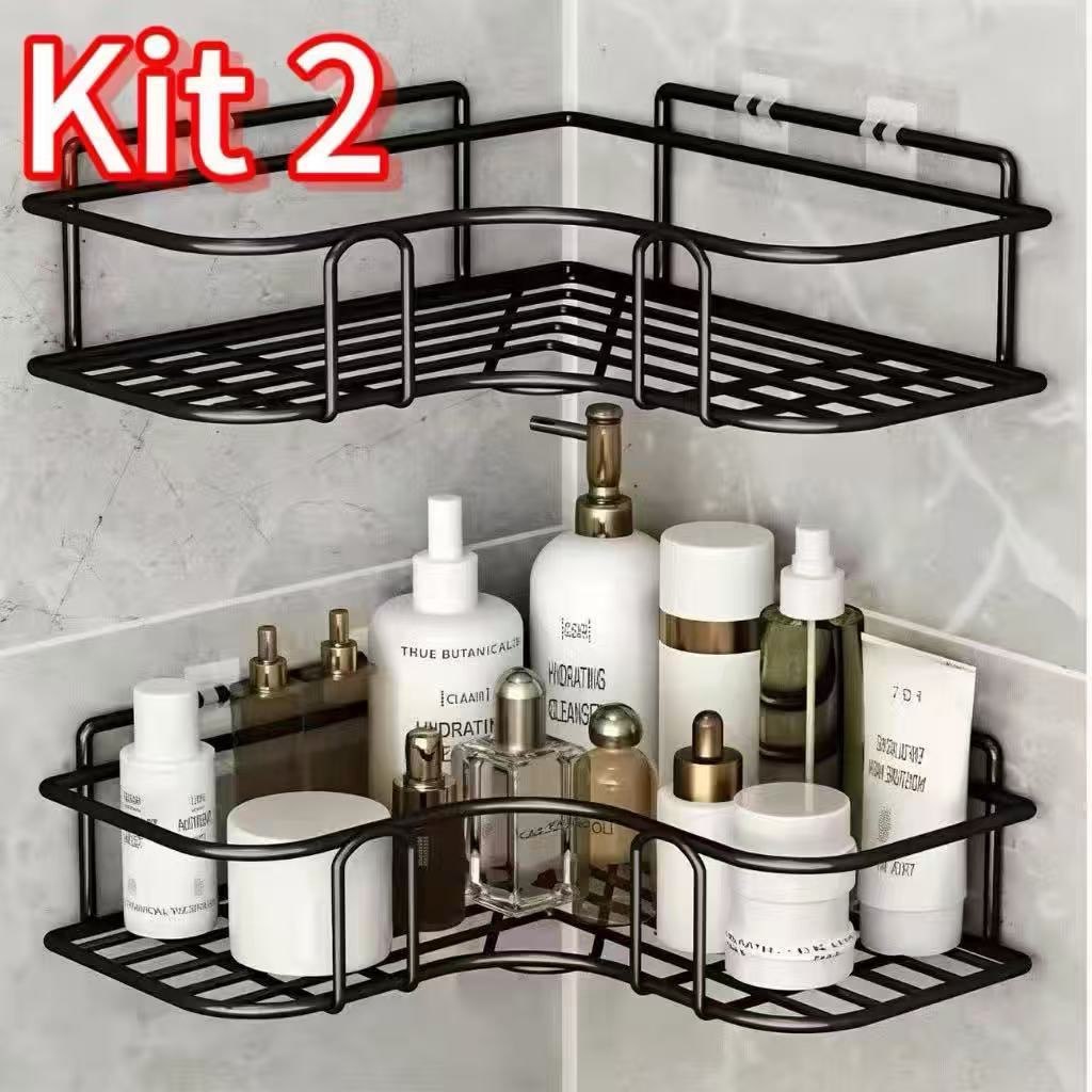 🆘 PRATELEIRAS PARA BANHEIRO COM SUPORTE E ALTO ADESIVOS – ORGANIZADOR DE SHAMPOO, SABONETE,...
