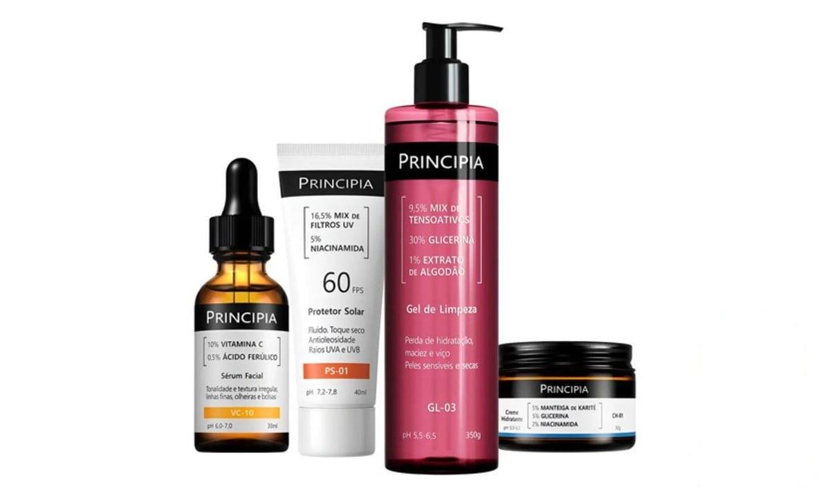 ➡️ Principia Kit Essencial Gl-03 + Ch + Vc + Ps Sensível Dia/noite