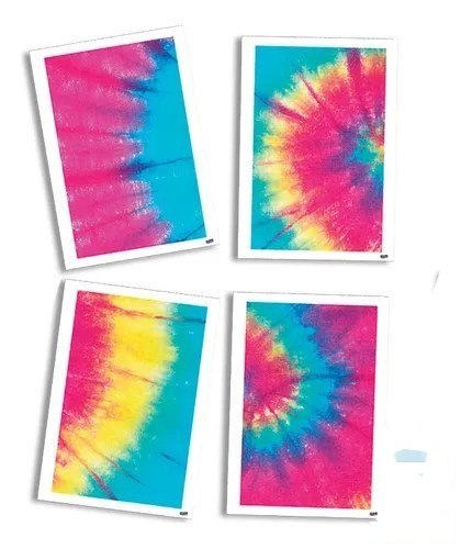 ➡️ Quadros Decorativo Festa Tie Dye 04 Unidades Festcolor