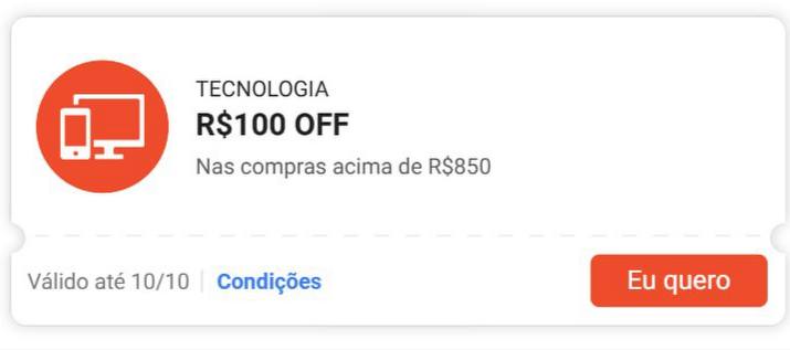 🏷️ R$100 OFF em R$850