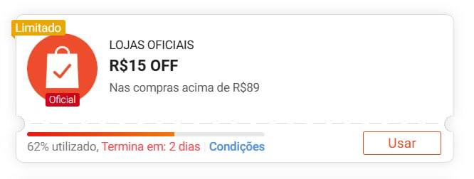 🏷️ R$ 15,00 OFF em R$ 89,00