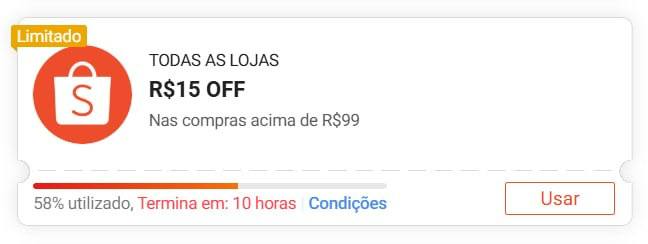🏷 R$ 15,00 OFF em R$ 99,00