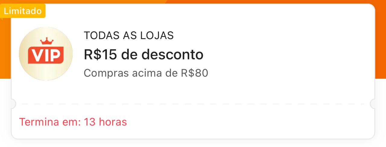 🏷️ R$ 15 OFF Nas compras acima de R$ 80
