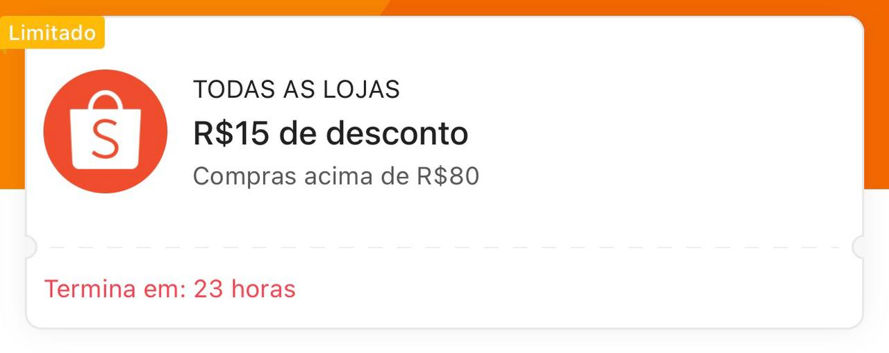 🏷️ R$ 15 OFF Nas compras acima de R$ 80