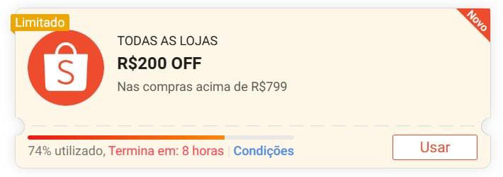 🏷 R$ 200,00 OFF em R$ 799